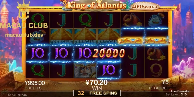 CQ9 King Of Atlan khám phá thế giới thần thoại đầy bí ẩn