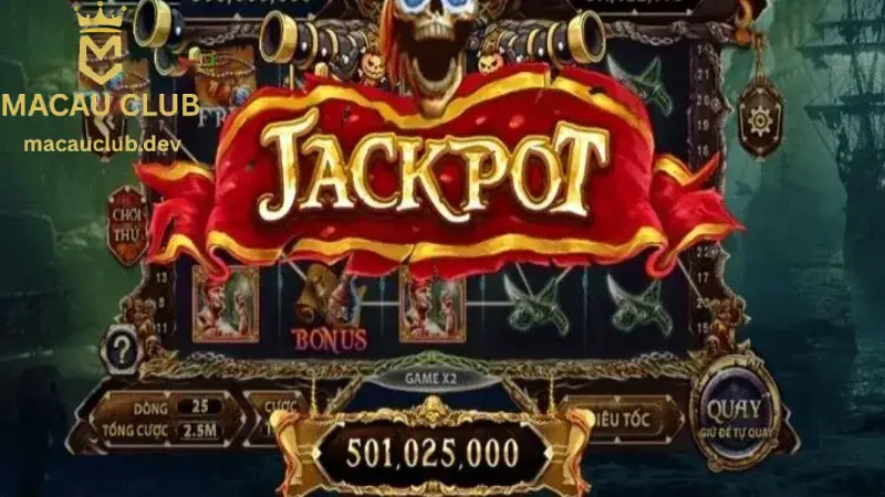 Nổ hũ hải tặc Macau Club có 25 dòng thanh toán cố định